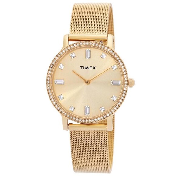 NWT Timex Fashion Ladies Quartz Low Lead Brass Authentic Watch - Picture 1 of 3